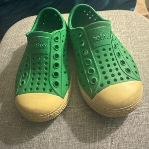 Native Green and White Shoes Lightweight Slip-On